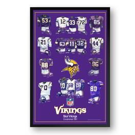 Sporticulture - Minnesota Vikings 27" x 39" Uniform Heritage Framed Art Print - Multicolor
