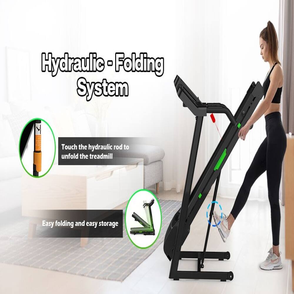 Hydraulic-Folding System

Touch the hydraulic rod to unfold the treadmill

Easy folding and easy storage