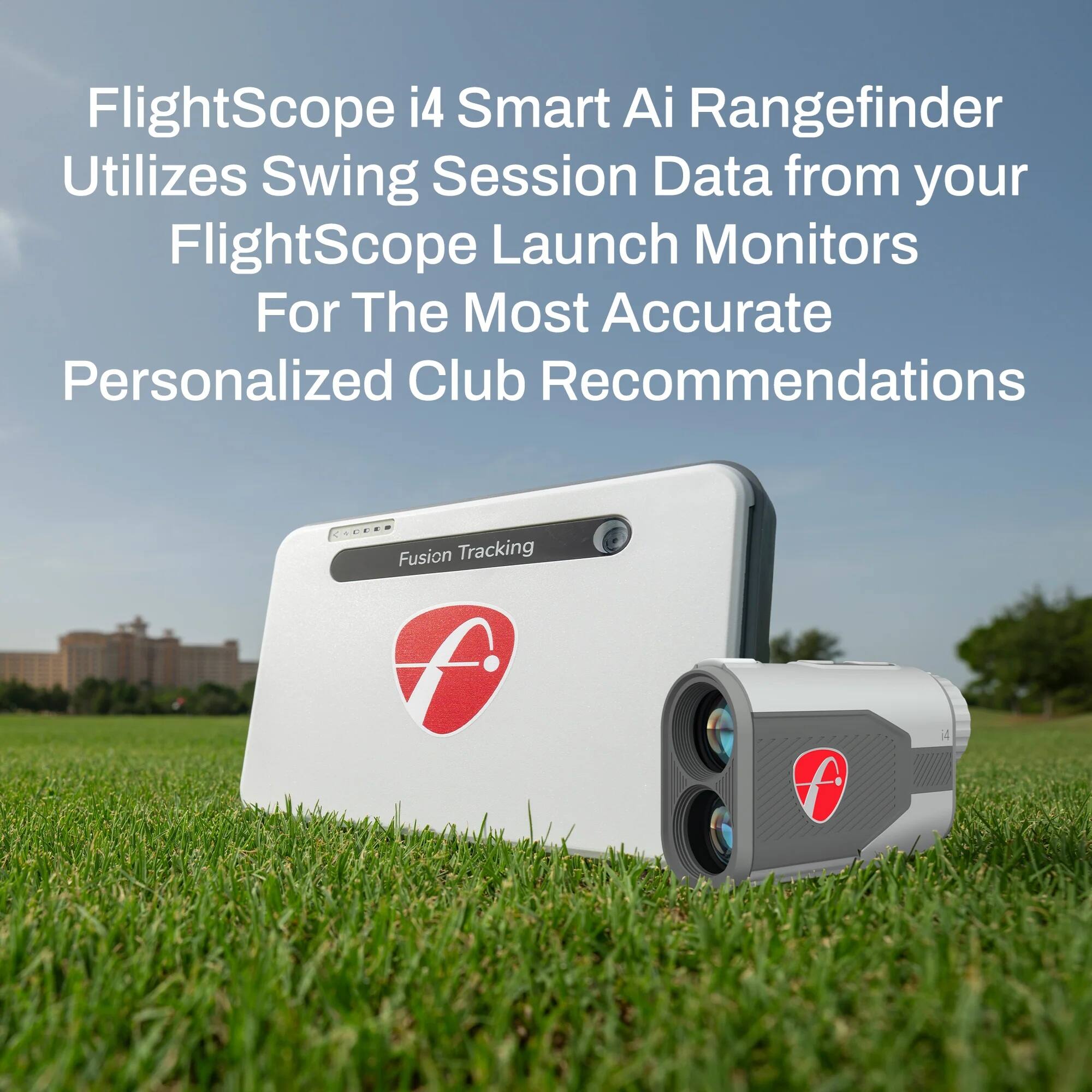 FlightScope i4 Smart AI Rangefinder Utilizes Swing Session Data from your FlightScope Launch Monitors For The Most Accurate Personalized Club Recommendations