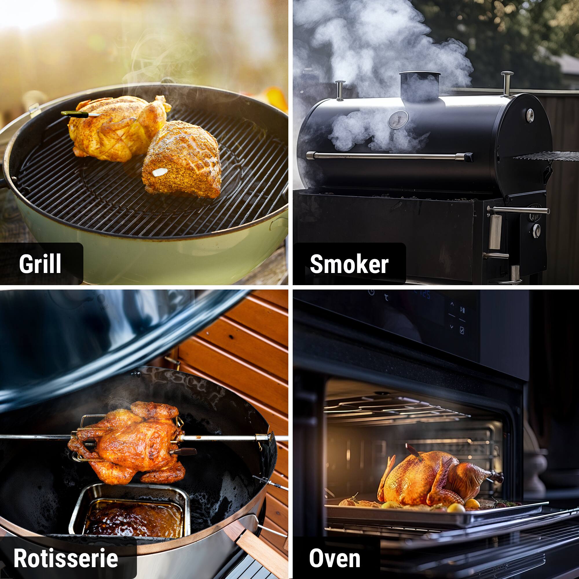 Grill Smoker Rotisserie Oven
