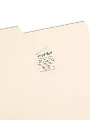 SuperTab  
30% Larger Colored Area  
SMEAD  
No. 10401  
SuperTab®  
SMEAD