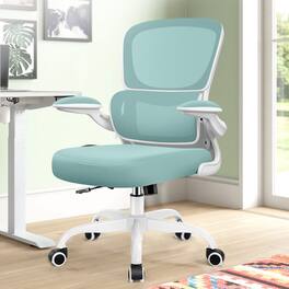 Brick Attic - Ergonomic Office Chair with Lumbar Support and Adjustable Armrests, Breathable Mesh Mid Back Desk Chair - Mint Green