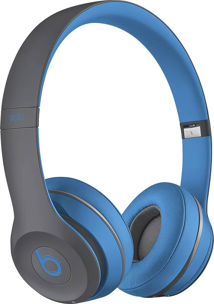 Angle. Beats - Geek Squad Certified Refurbished Solo2 Wireless Headphones, Active Collection - Blue.