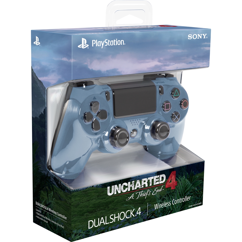 Best Buy: Sony DUALSHOCK 4 Limited Edition Uncharted 4 Wireless Controller  for PlayStation 4 Gray Blue 3001412
