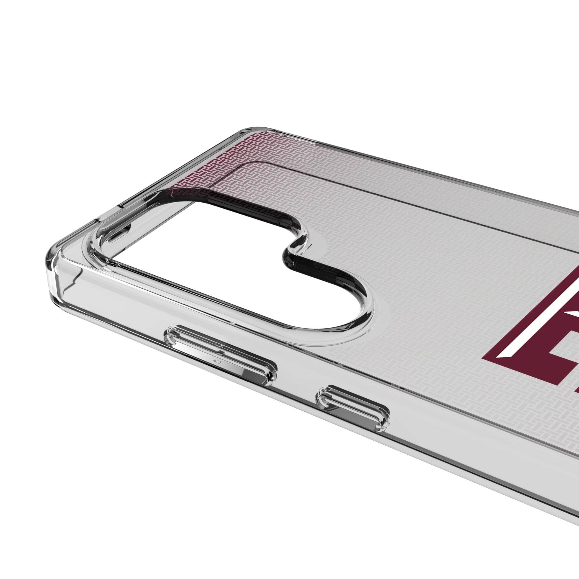 Alt View 2. Keyscaper - Texas A&M Aggies Linen Logo Galaxy Clear Case - S25 Ultra - Multicolor.