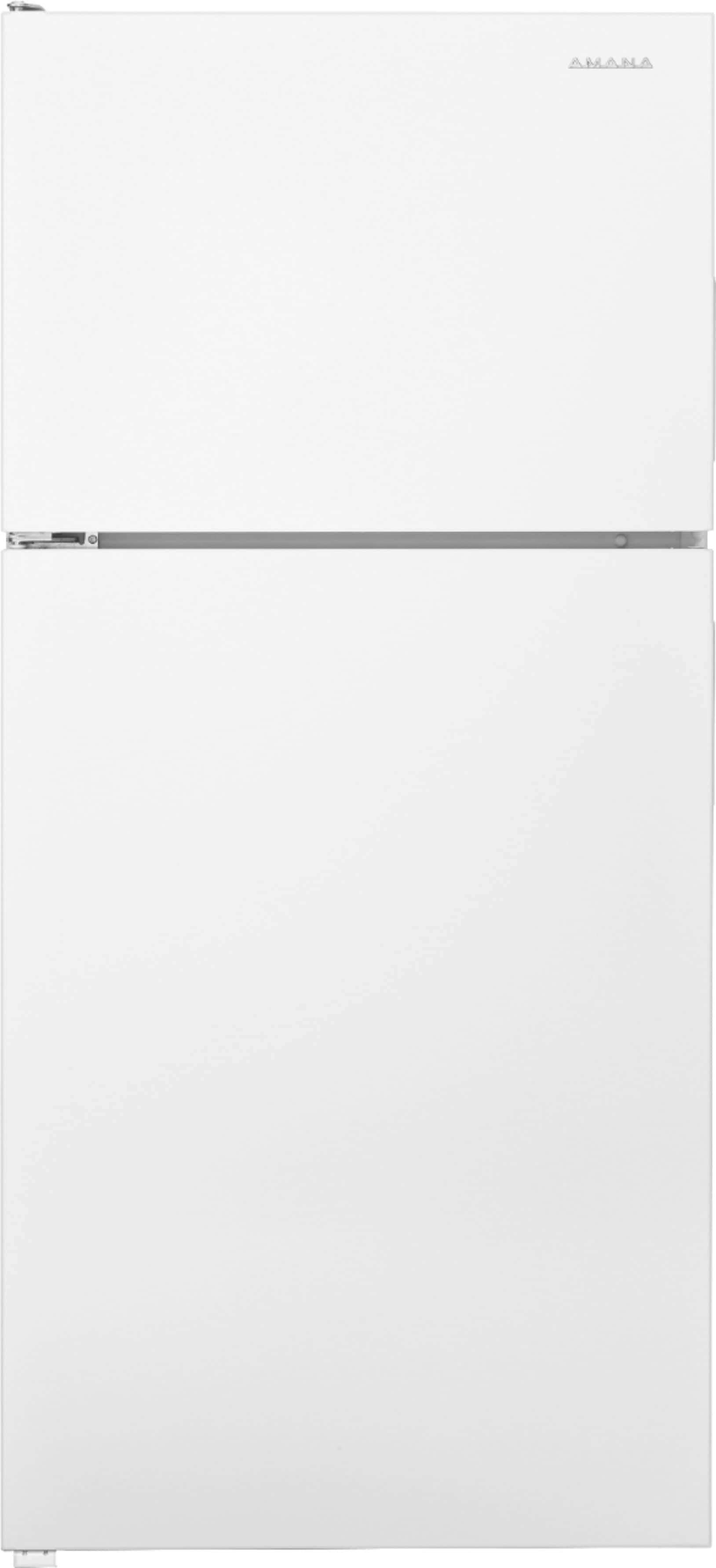Front. Amana - 18.2 Cu. Ft. Top-Freezer Refrigerator - White.