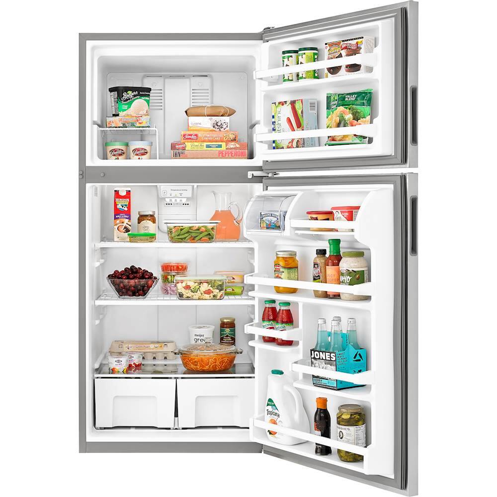 Alt View 11. Amana - 18.2 Cu. Ft. Top-Freezer Refrigerator - Stainless Steel.