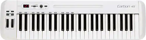 Front. Samson - Carbon 49-Key USB MIDI Controller - Pearl White.