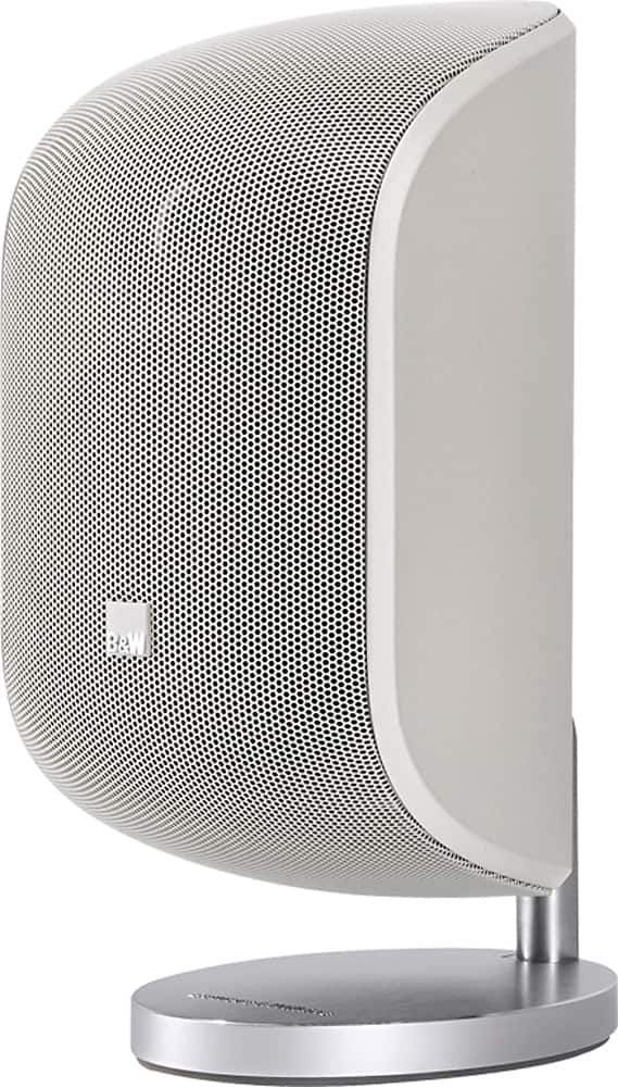 Angle. Bowers & Wilkins - 4" 100W Satellite Speaker (Each) - Matte White.