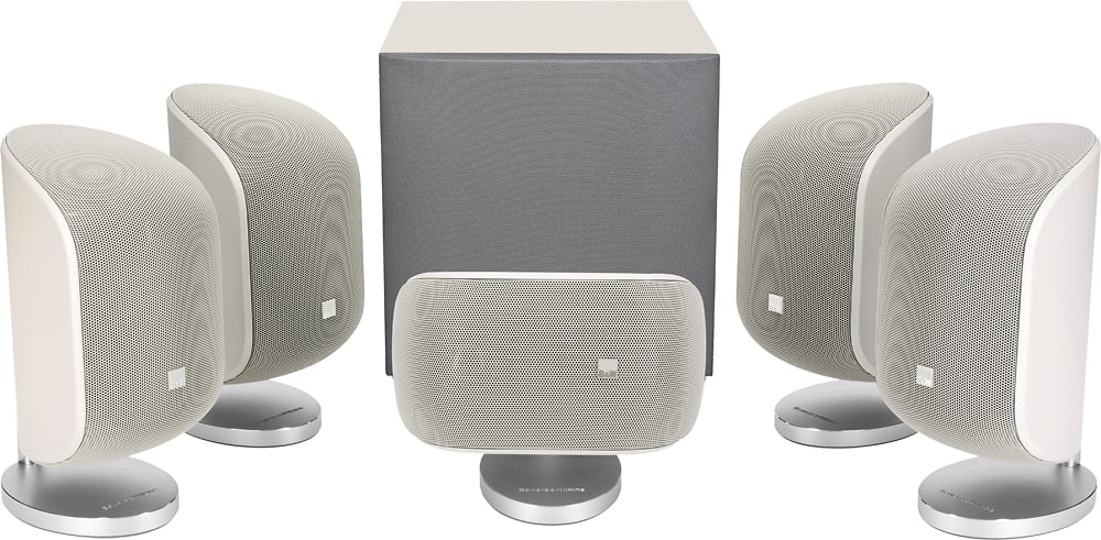 Alt View 18. Bowers & Wilkins - 4" 100W Satellite Speaker (Each) - Matte White.