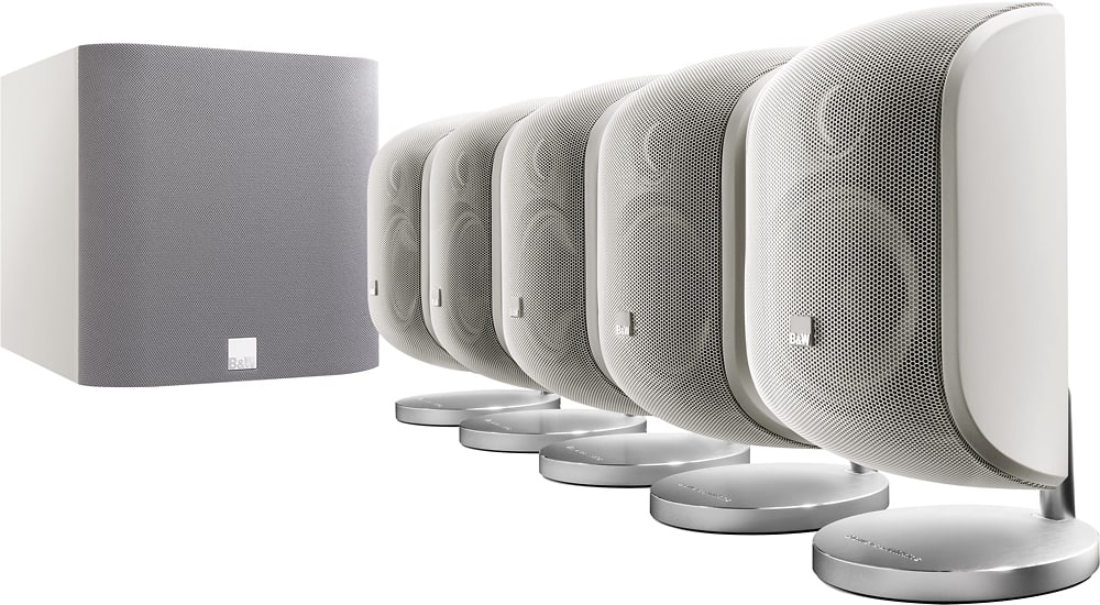 Alt View 19. Bowers & Wilkins - 4" 100W Satellite Speaker (Each) - Matte White.