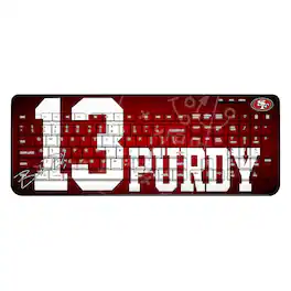 Keyscaper - Brock Purdy San Francisco 49ers Wireless Keyboard - Black