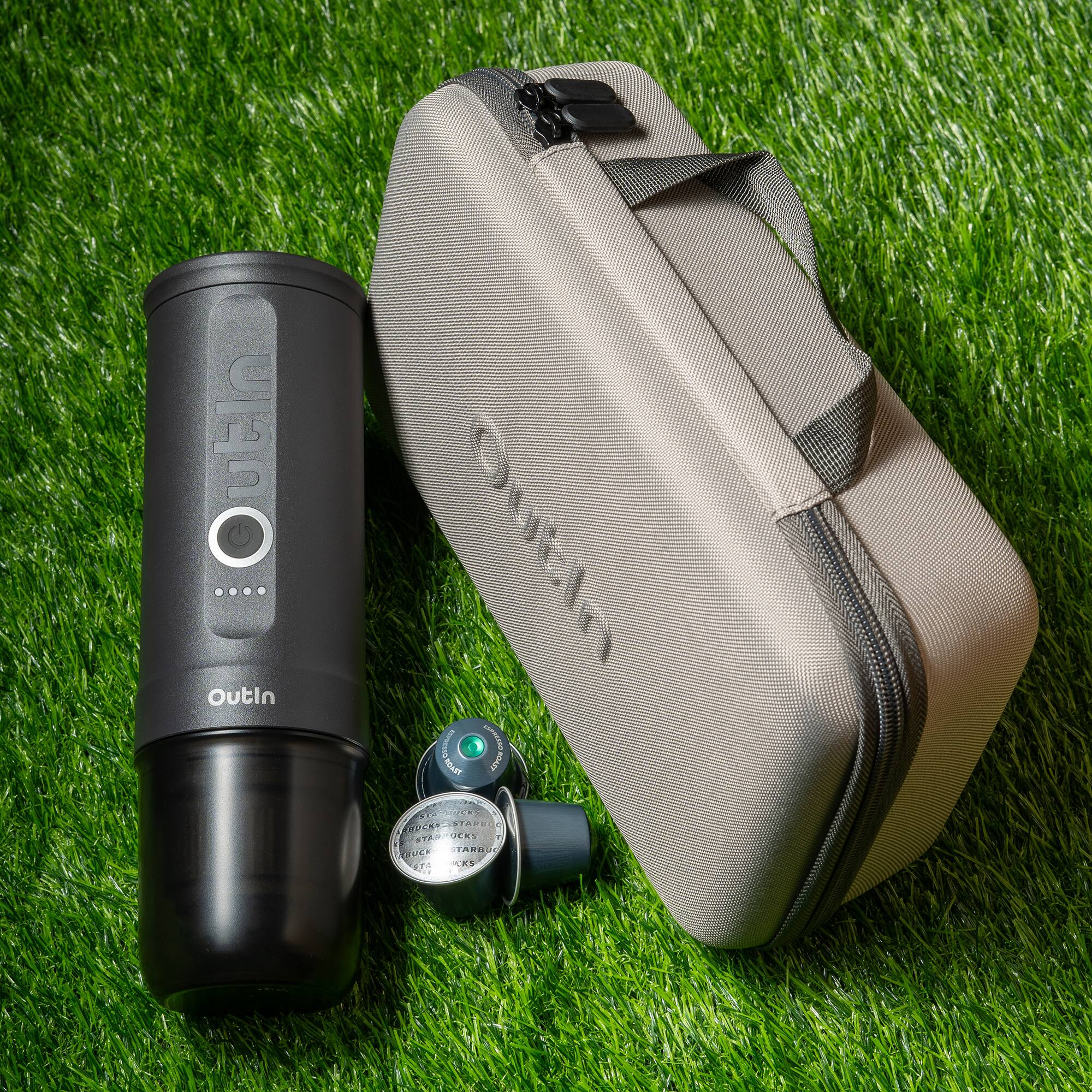 Outin Nano Portable Electric Espresso Machine Travel Kit (Space