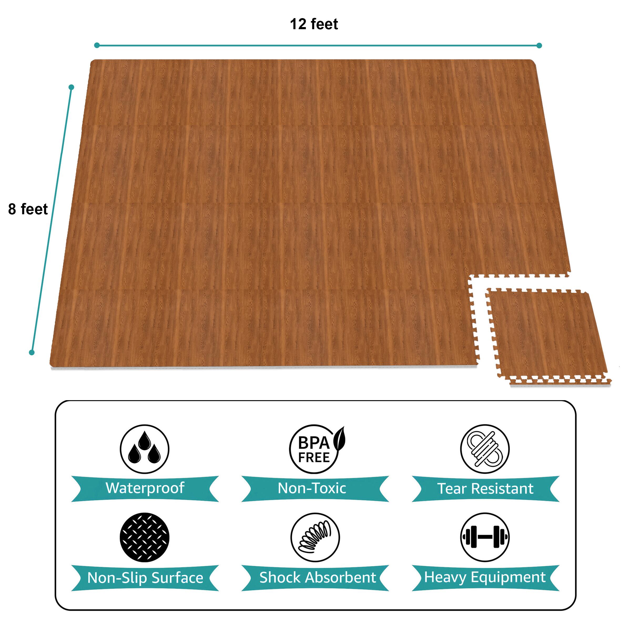 12 feet 8 feet BPA FREE Waterproof Non-Toxic Tear Resistant Non-Slip Surface Shock Absorbent Heavy Equipment