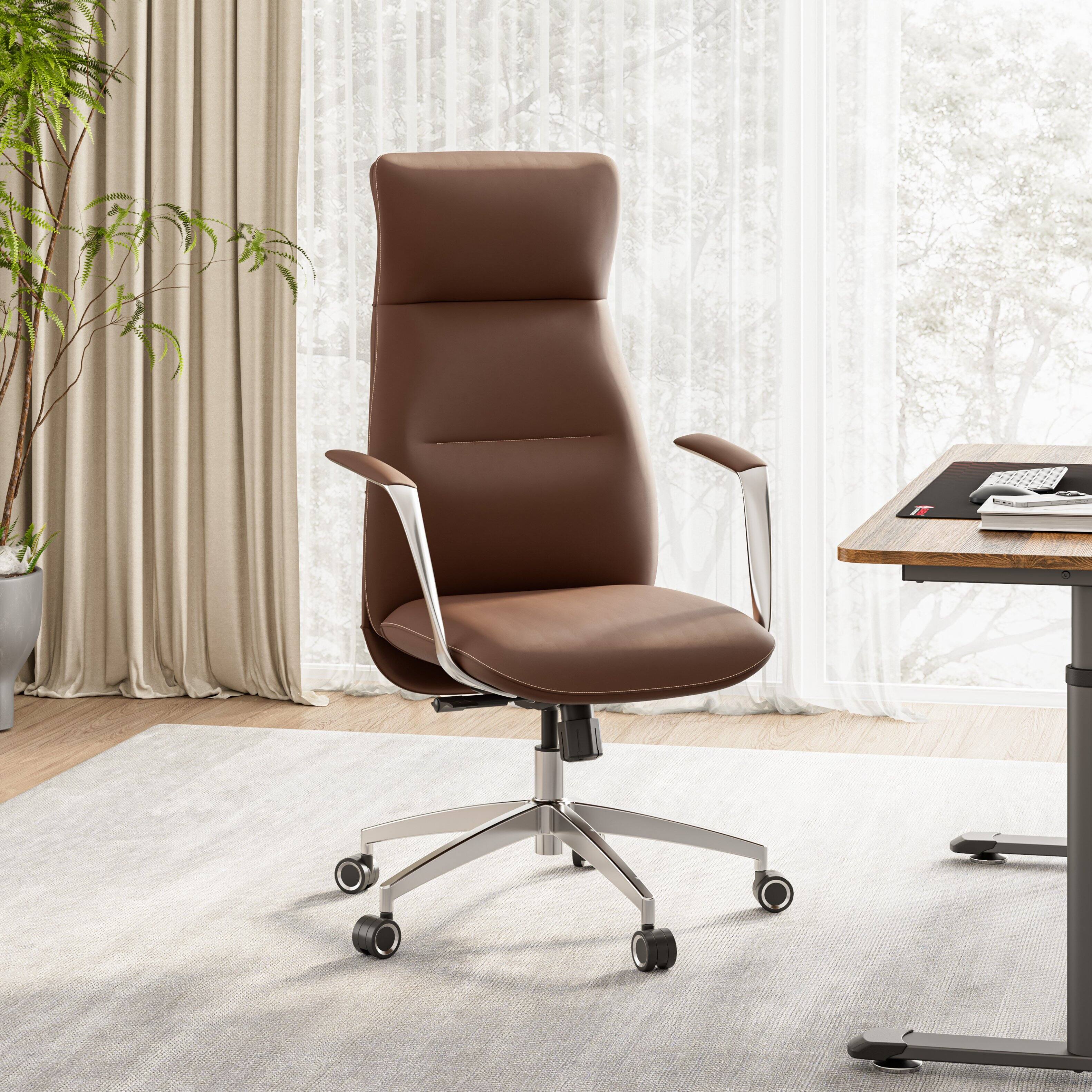 Alt View 2. Eureka Ergonomic - Ergonomic Executive Office Chair with Lumbar Support & High Back Support - Brown.