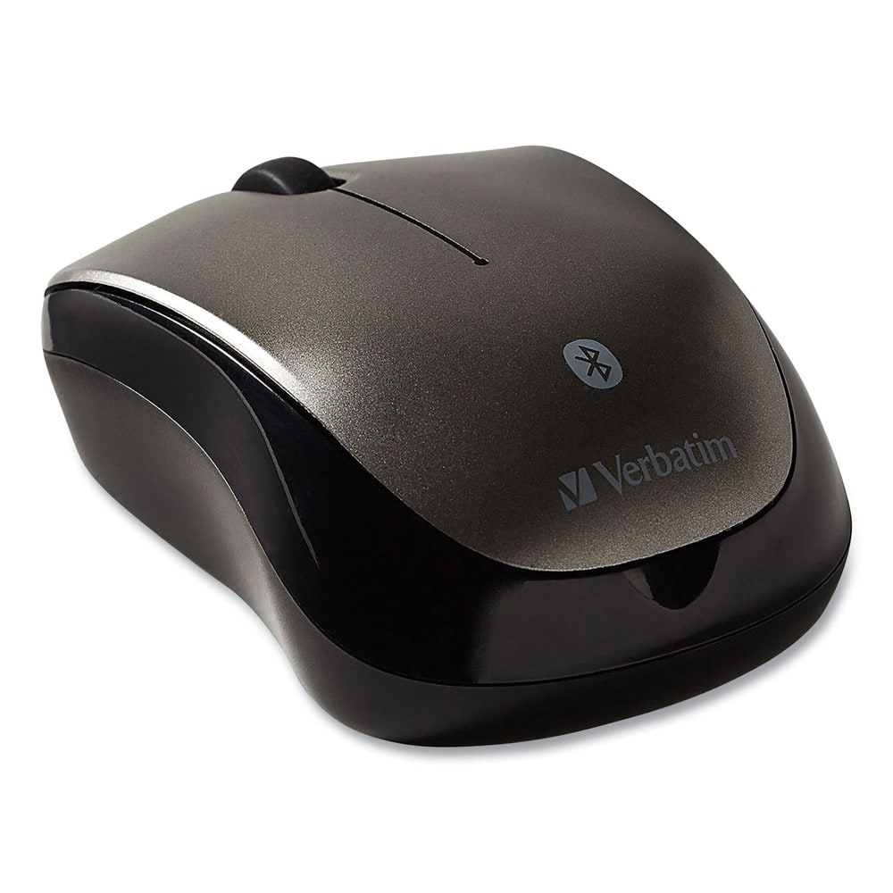Verbatim - Bluetooth Wireless Tablet Multi-Trac Blue LED Mouse, 2.4 GHz Frequency/30 ft Wireless Range, Left/Right Hand - Wireless - Graphite