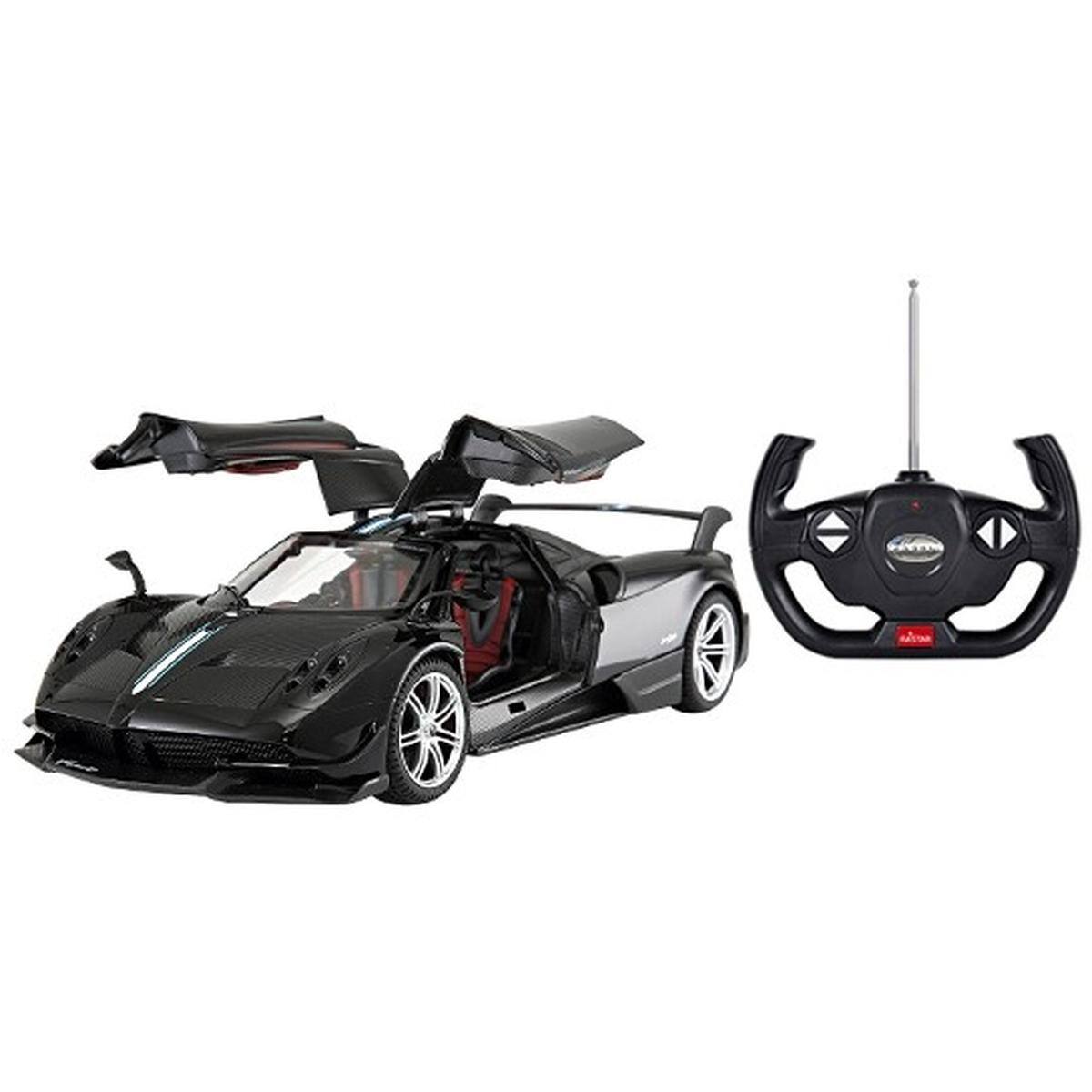 Alt View 2. JuzToys - Remote Control Car, 1:14 RC Car Pagani Huayra Super Sports Car (Black) - Black.