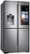 Angle Zoom. Samsung - Family Hub 27.9 Cu. Ft. 4-Door Flex Smart French Door Refrigerator - Stainless steel.