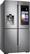 Angle. Samsung - Family Hub 27.9 Cu. Ft. 4-Door Flex Smart French Door Refrigerator - Stainless steel.