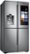 Angle Zoom. Samsung - Family Hub 22.08 Cu. Ft. Counter-Depth 4-Door Flex Smart French Door Refrigerator - Stainless steel.