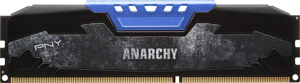 Front. PNY - Anarchy 2-Pack 4GB PC3-14900 DDR3 DIMM Desktop Memory Kit - Blue.
