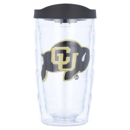 Front. Tervis - Colorado Buffaloes 10oz. Classic Emblem Wavy Tumbler - Multicolor.