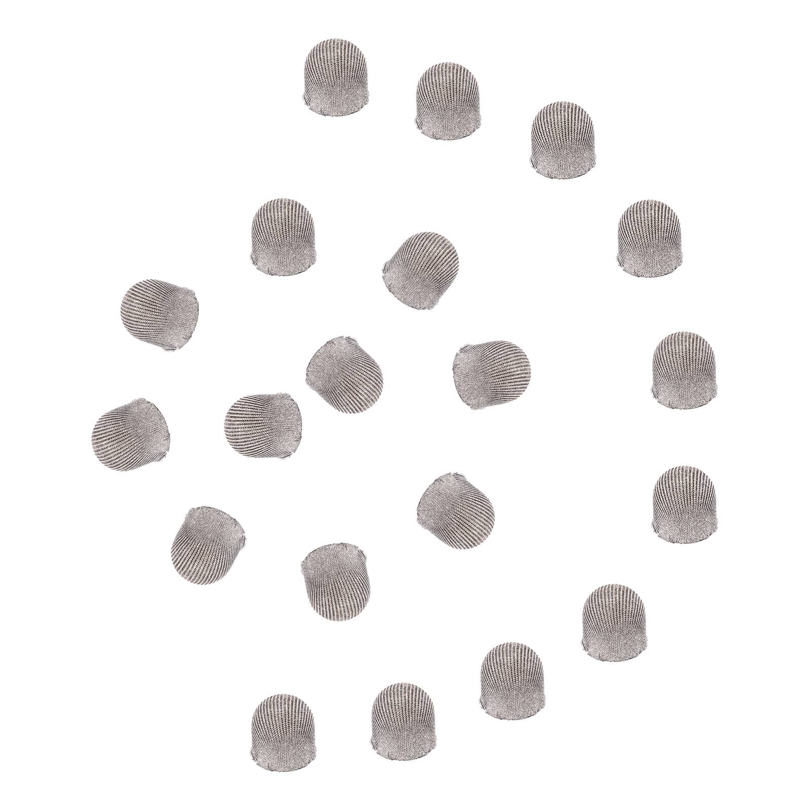 Front. Unique Bargains - 10pcs 9mm High Sensitivity Fiber Mesh Replacement Tips for Stylus Pens, No Scratch - Silver.
