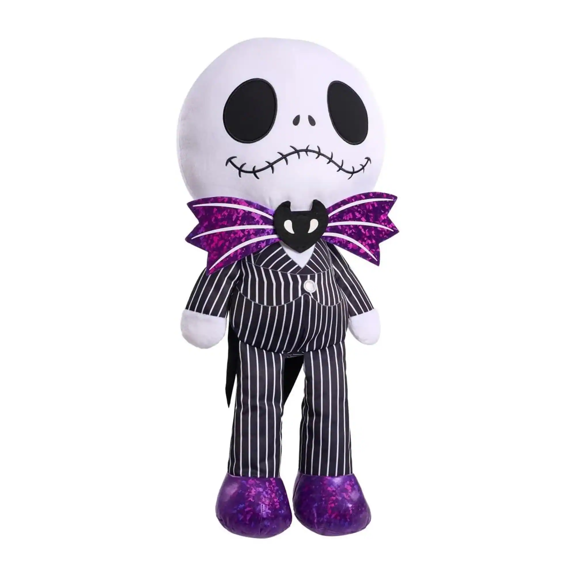 Front. Disney - Nightmare Before Christmas Jumbo 32 Inch Plush | Jack Skellington - Black/White.