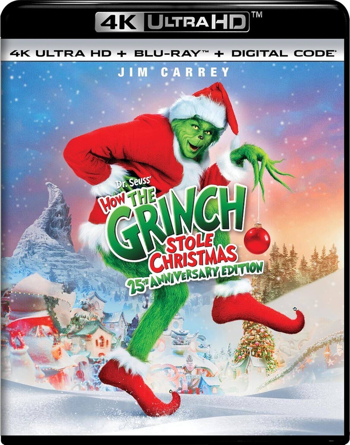 Front. Dr. Seuss' How the Grinch Stole Christmas (25th Anniversary Edition)   - 4K Blu-Ray.