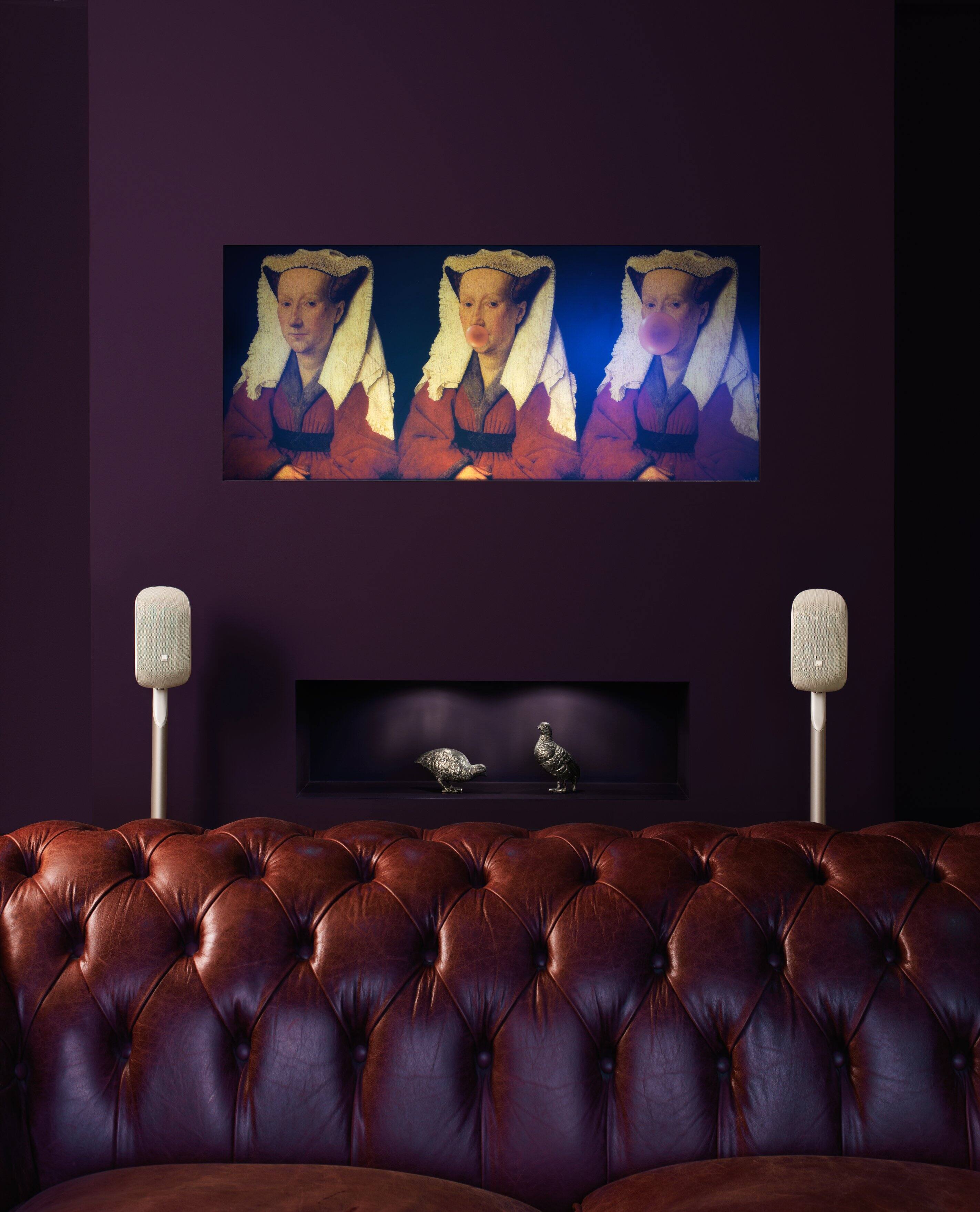 Angle. Bowers & Wilkins - M1 Speaker Stands (2-Pack) - White.