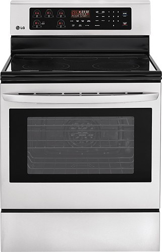  LG - 30&quot; Self-Cleaning Freestanding Electric Convection Range - Stainless-Steel