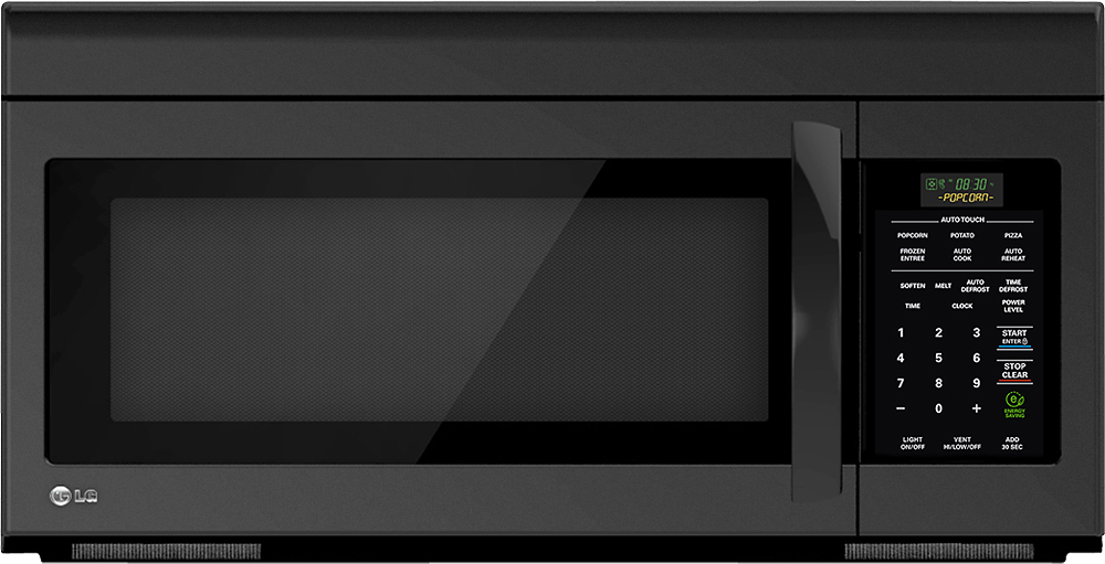 Best Buy: LG 1.6 Cu. Ft. Over-the-Range Microwave Smooth Black LMV1683SB