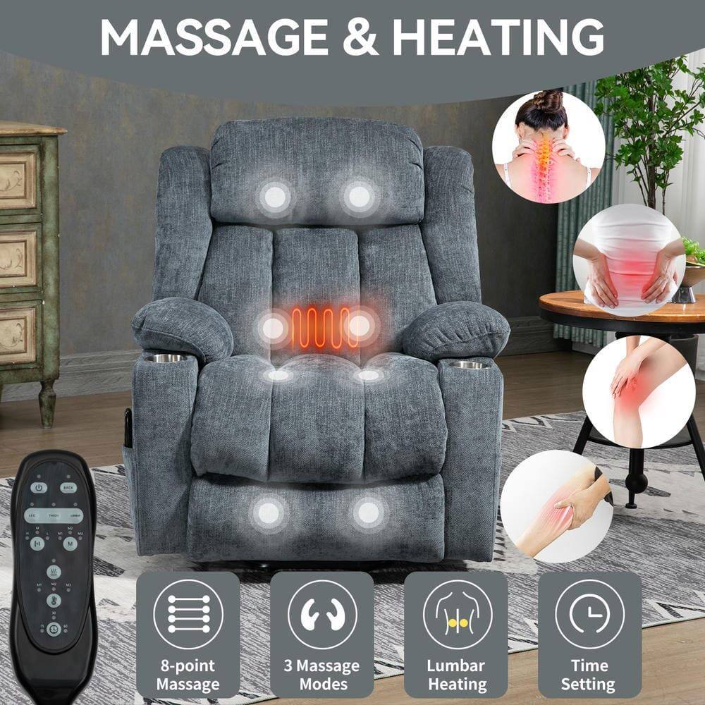 MASSAGE & HEATING

- 8-point Massage
- 3 Massage Modes
- Lumbar Heating
- Time Setting