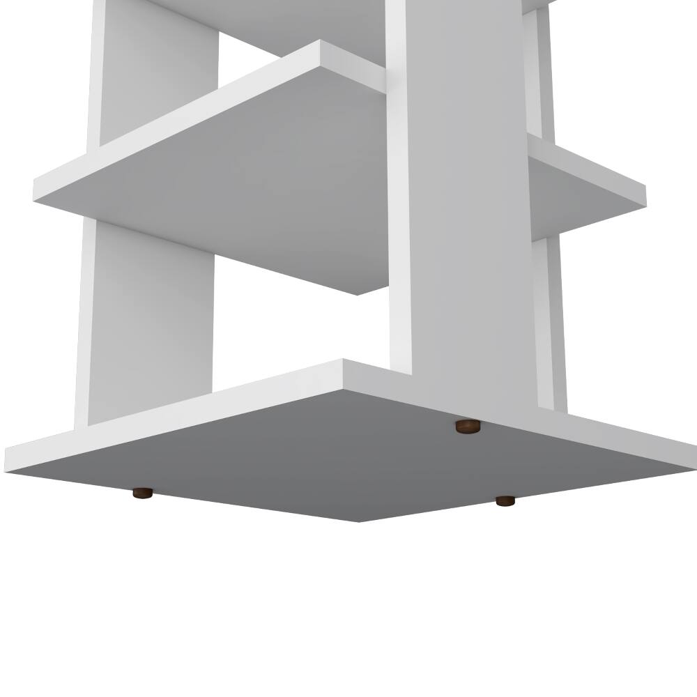 Alt View 4. Loheer - Loheer 8-tier vertical shoe rack, narrow shoe tower for small spaces, 48.7 inch tall white - White.