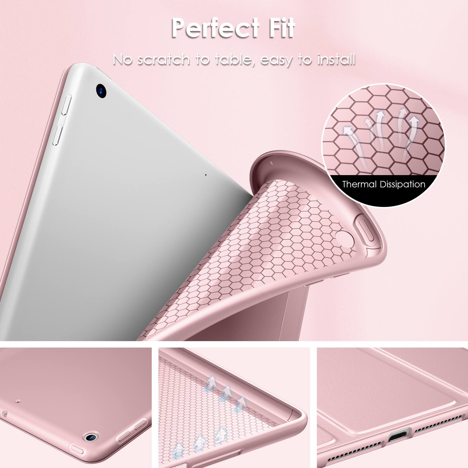 Perfect Fit  
No scratch to table, easy to install  
Thermal Dissipation