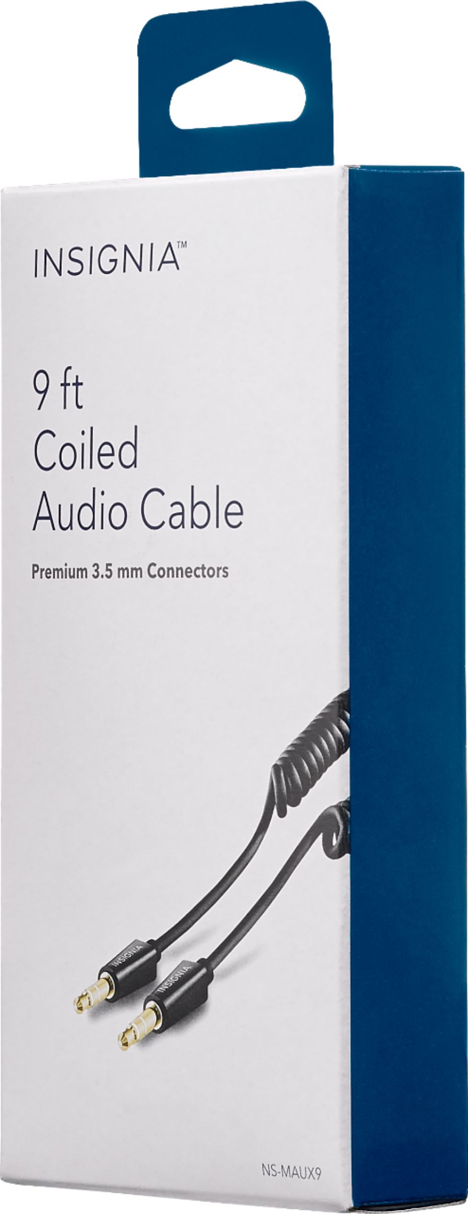 Alt View 11. Insignia™ - 9' Coiled Audio Cable - Black.