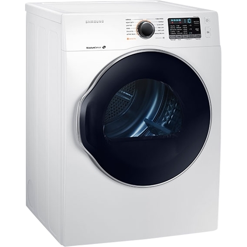 Angle View: Samsung - 4.0 Cu. Ft. Stackable Electric Dryer - White