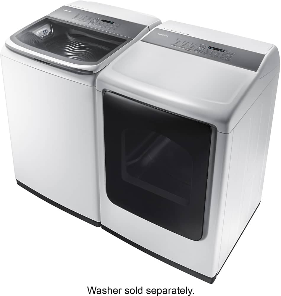 Best Buy: Samsung 7.4 Cu. Ft. 12-Cycle Gas Dryer With Steam White ...