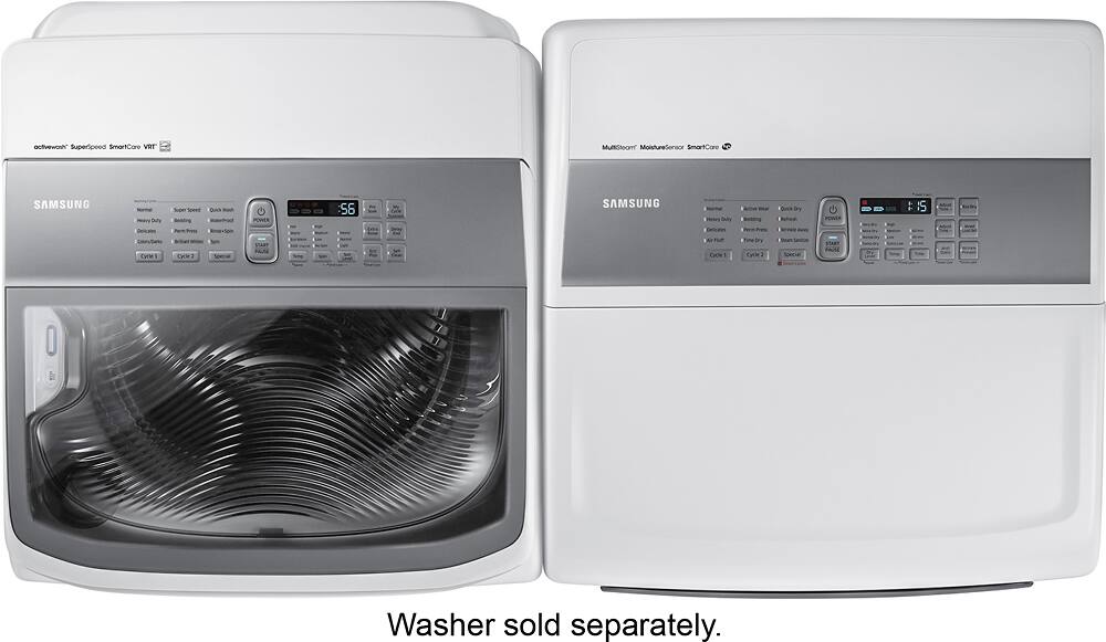 Best Buy: Samsung 7.4 Cu. Ft. 12-Cycle Gas Dryer With Steam White ...