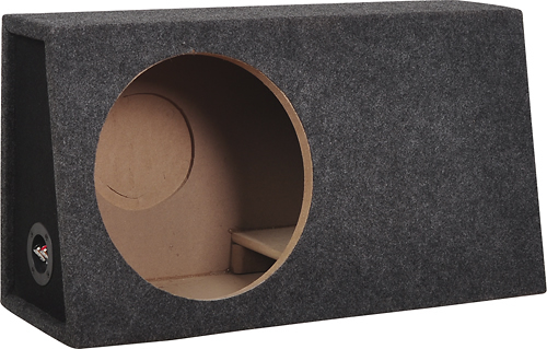 Angle View: Metra - 12" Single Ported Subwoofer Enclosure for Most Trucks and SUVs - Charcoal