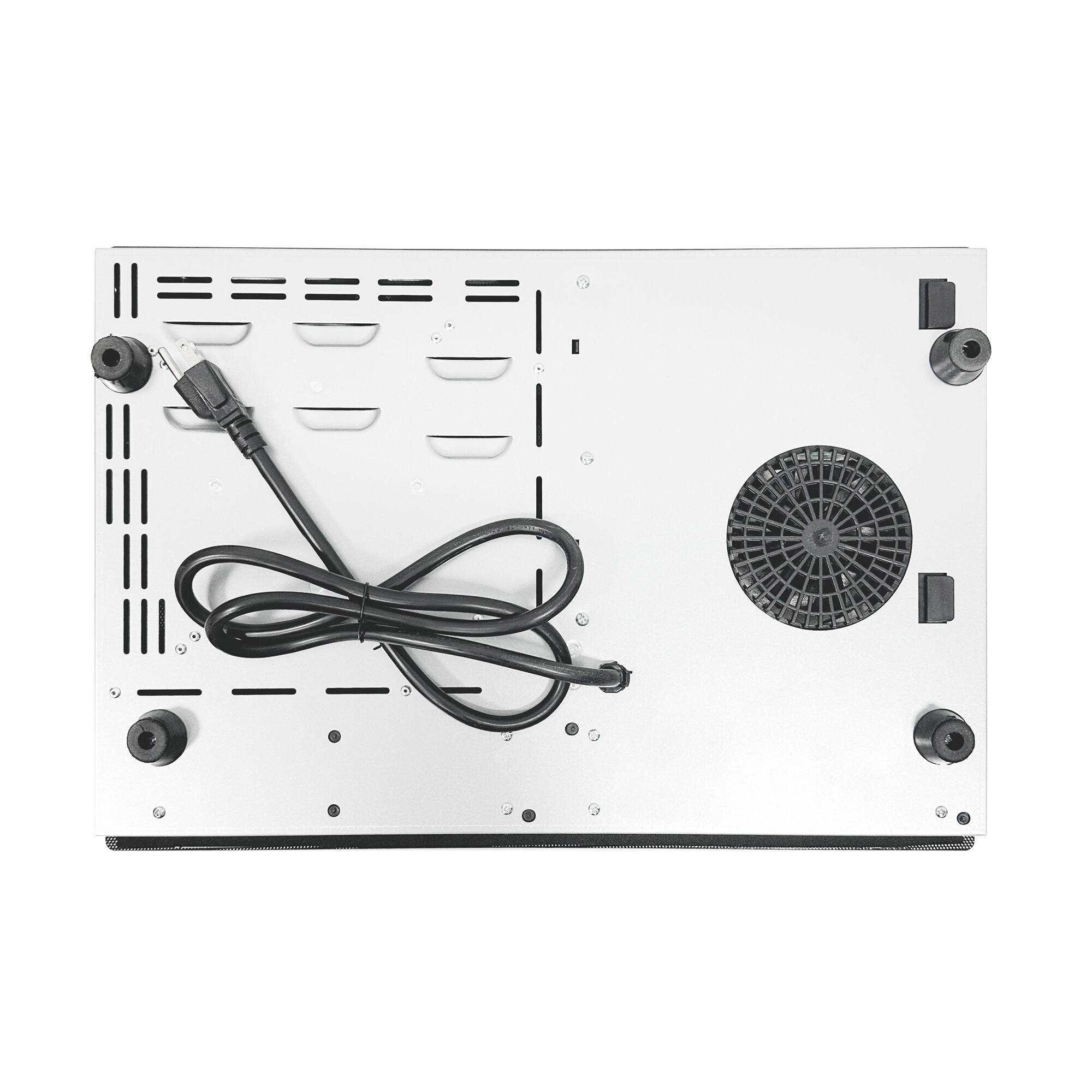 Alt View 10. Equator - Equator 20" Built-in Electric Cooktop | Hybrid Ceramic & Induction 2-Burner | 9 Power Levels Triple Heating Element 120V - Black.