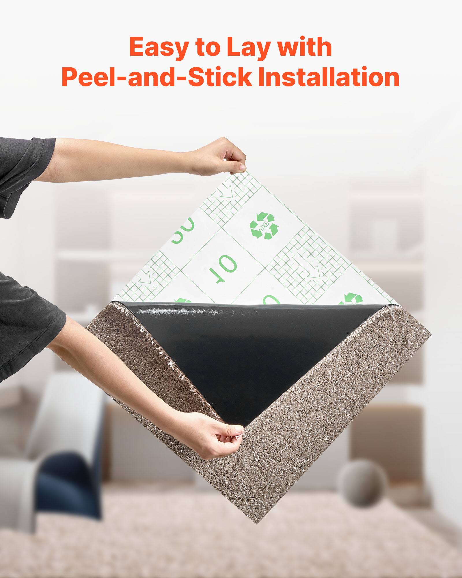 Easy to Lay with Peel-and-Stick Installation