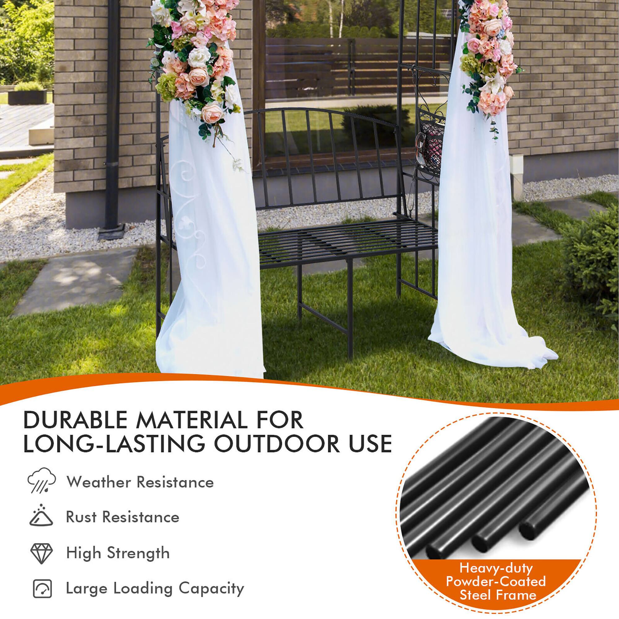 DURABLE MATERIAL FOR LONG-LASTING OUTDOOR USE

- Weather Resistance
- Rust Resistance
- High Strength
- Large Loading Capacity

Heavy-duty Powder-Coated Steel Frame