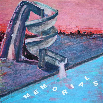 Front. The Memorials - Memorial Waterslides (BLUE VINYL) - VINYL LP.