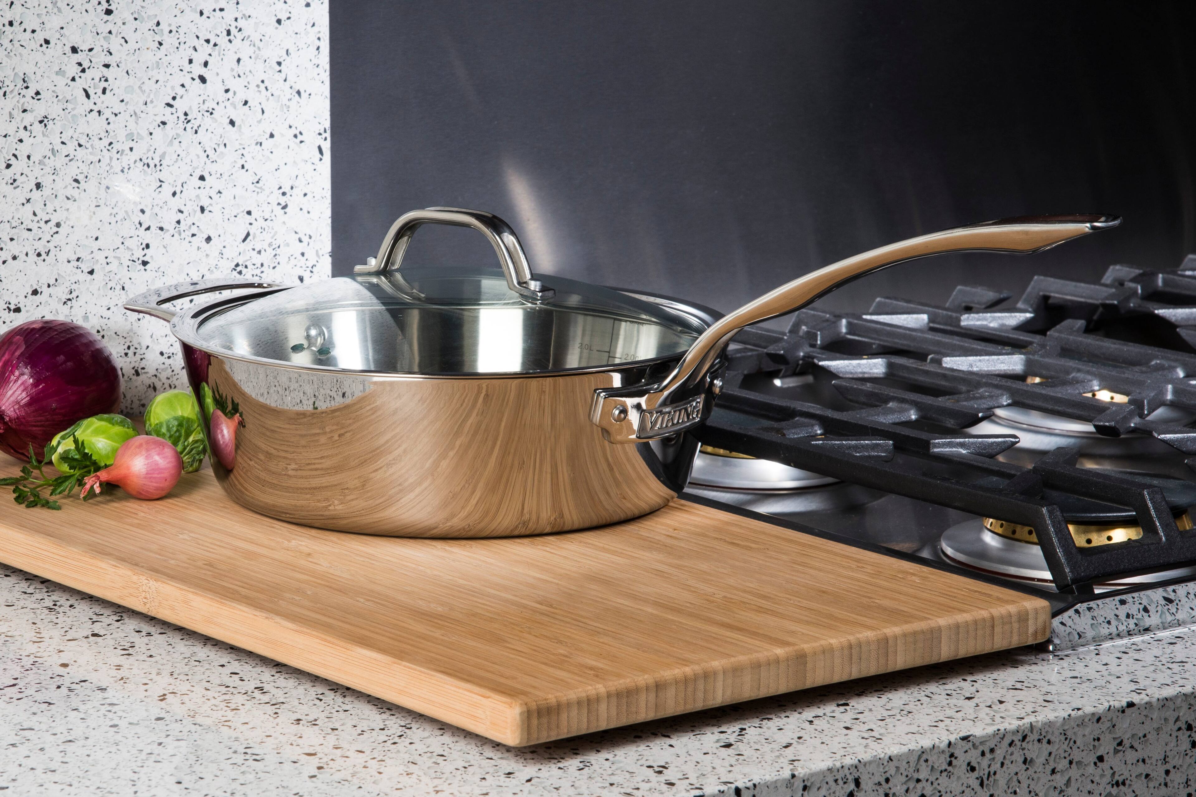 Alt View 27. Viking - Contemporary 3 Ply 10 Piece Cookware Set- Mirror - Stainless Steel.