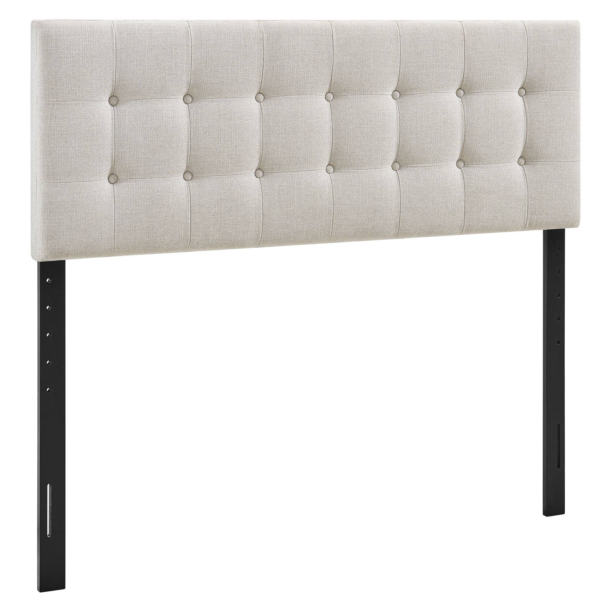 Angle. Modway - Emily Upholstered Fabric Headboard by Modway - Linen.