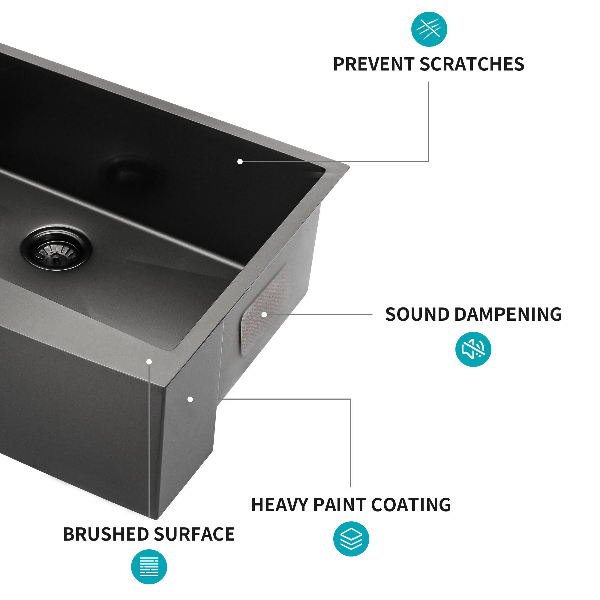 - Prevent Scratches
- Sound Dampening
- Heavy Paint Coating
- Brushed Surface