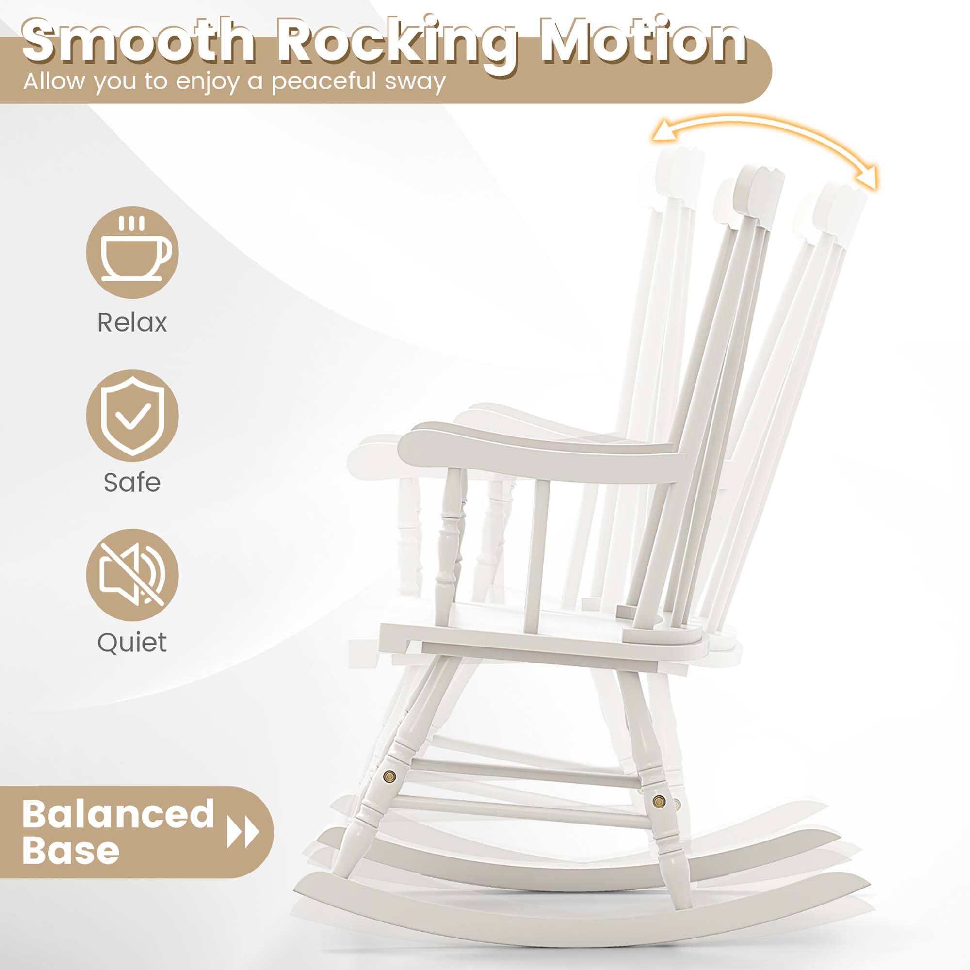 Smooth Rocking Motion  
Allow you to enjoy a peaceful sway  

Relax  
Safe  
Quiet  

Balanced Base