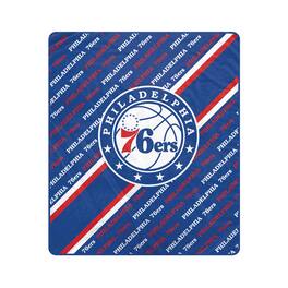 Pegasus - Philadelphia 76ers 60" x 70" Diagonal Lined Wordmark Ultra Soft Blanket - Multicolor