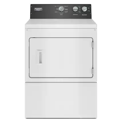 Front. Maytag - 7.4 Cu. Ft. Gas Dryer Commercial Grade with IntelliDry Sensor - White.